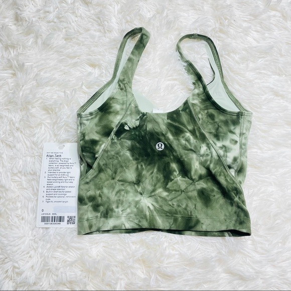 lululemon Align Green Cropped Tank Top - Picture 3 of 4
